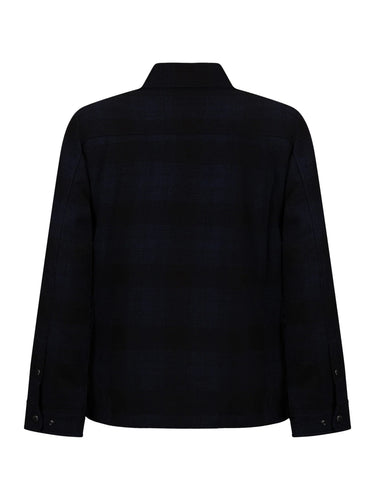 Giacche Uomo Woolrich - Giacca Camicia Wool Check Alaskan - Blu