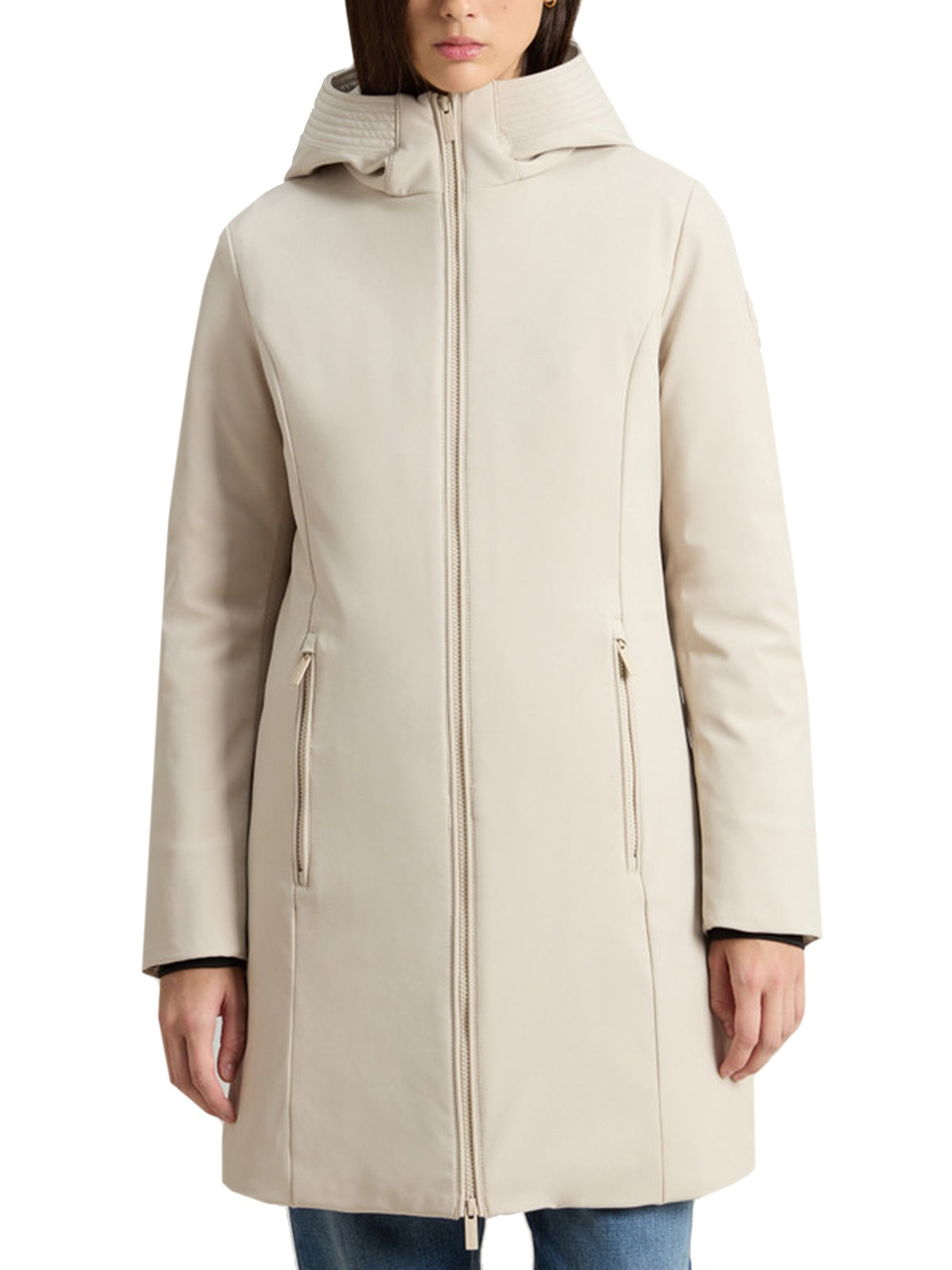 Giacche Donna Woolrich - Firth Parka In Tech Softshell - Avorio