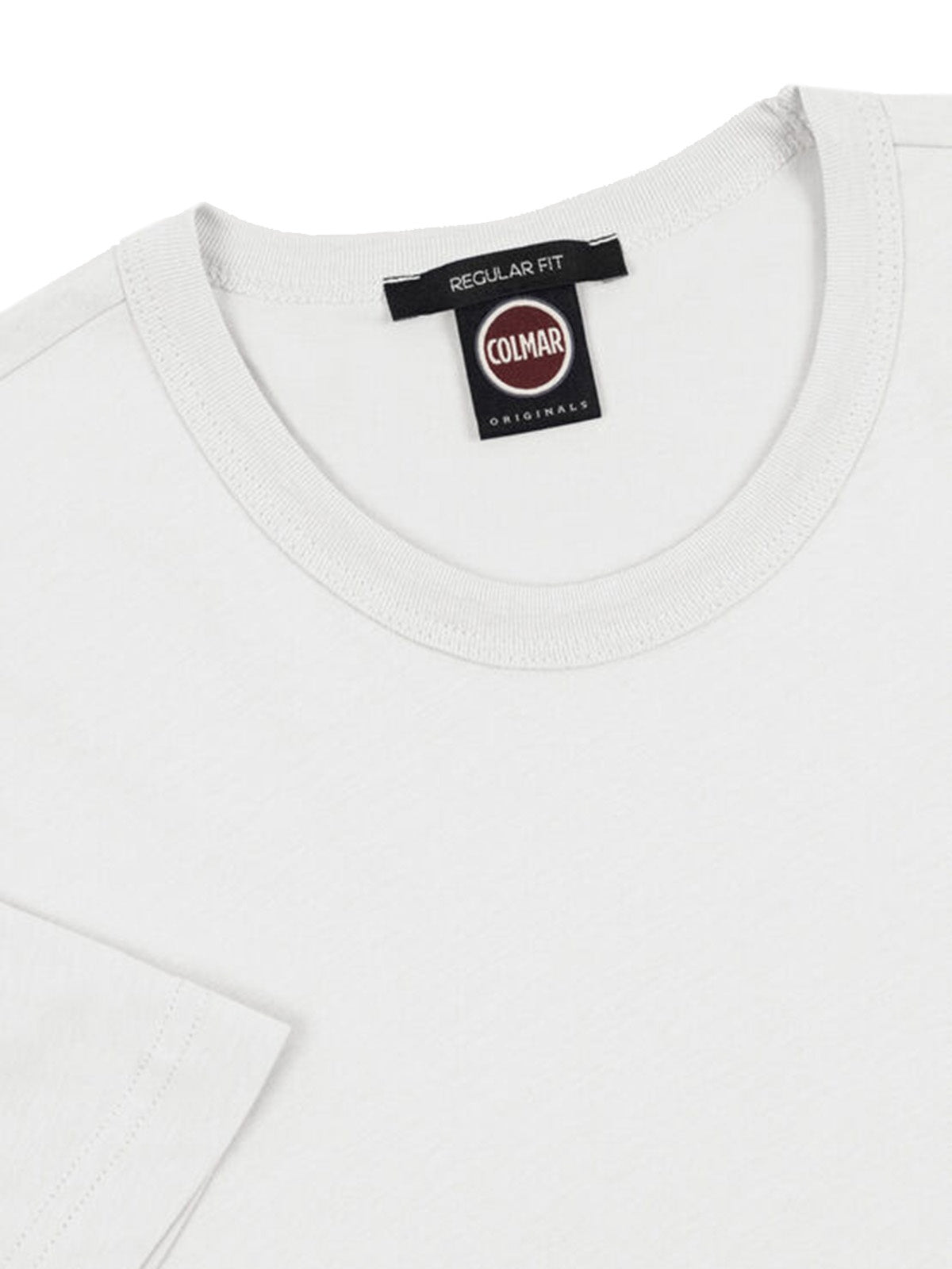 T-shirt Uomo Colmar - T-Shirt A Manica Corta In Jersey Di Cotone - Bianco