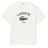 T-shirt Uomo Lacoste - T-Shirt In Cotone Con Stampa Del Brand - Avorio