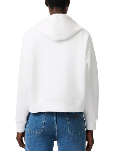 Felpe con cappuccio Donna Lacoste - Felpa Oversize Con Cappuccio Regolabile - Bianco