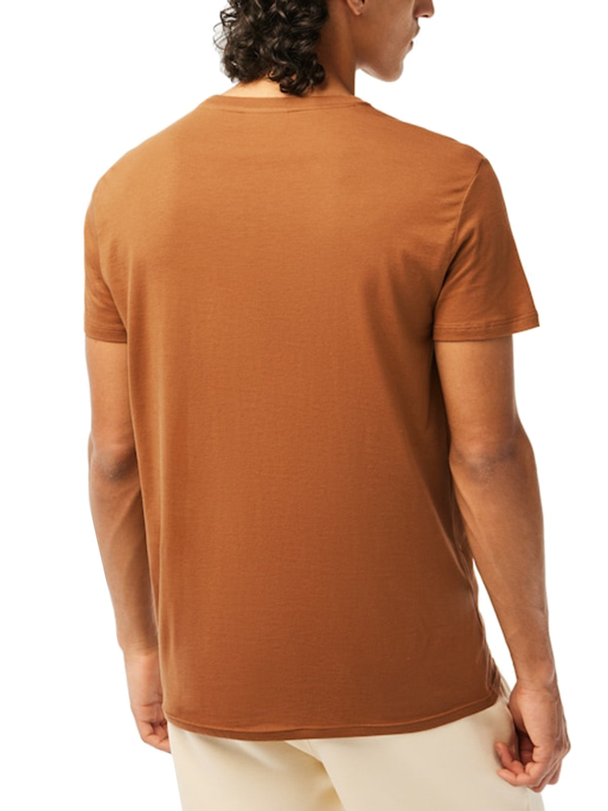 T-shirt Uomo Lacoste - Crew Neck Pima Cotton Jersey T-Shirt - Marrone