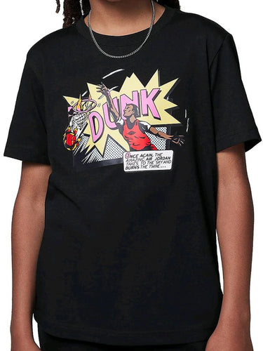 T-shirt Ragazzo Jordan - Jdb Air Jordan Comics Dunk Ss - Nero