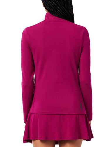 Felpe senza cappuccio Donna Lacoste - Giacca Midlayer Sportiva - Fucsia