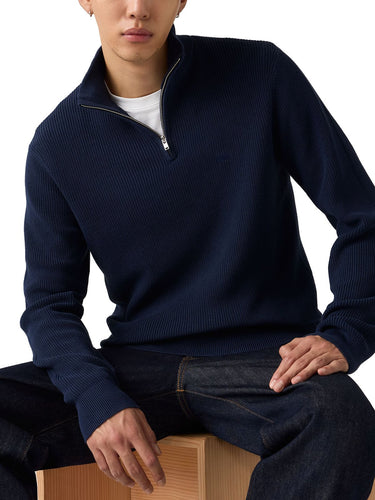 Maglioni Uomo Levi's - Maglione Mezza Zip Naval Academy - Blu