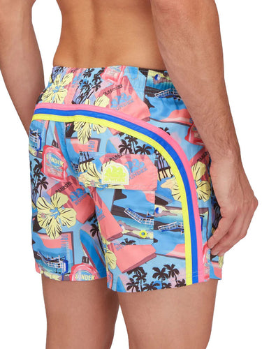 Pantaloncini e calzoncini Uomo Sundek - Costume Da Bagno Corto Vita Elasticata Repreve® - Multicolore
