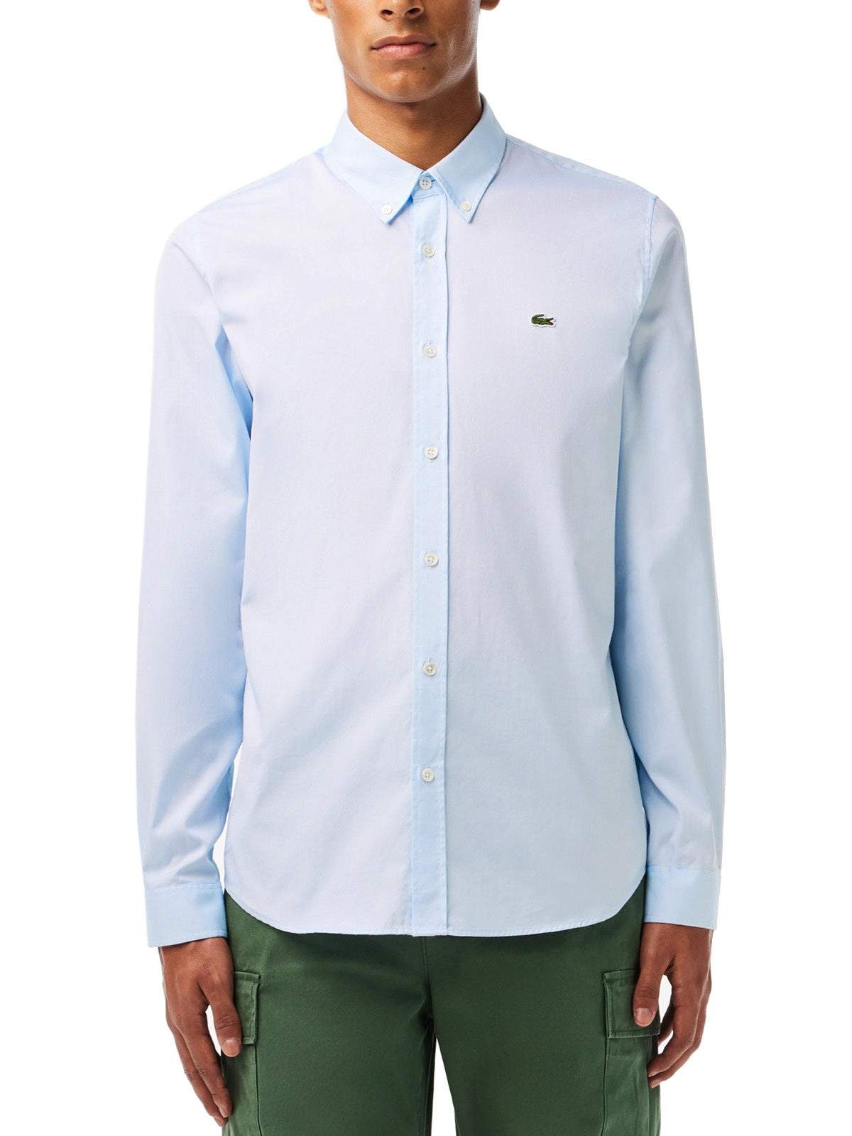 Camicie casual Uomo Lacoste - Camicia In Cotone Di Alta Qualità Slim Fit - Celeste