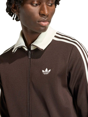 Felpe senza cappuccio Uomo Adidas - Felpa Track Top Iconic - Marrone