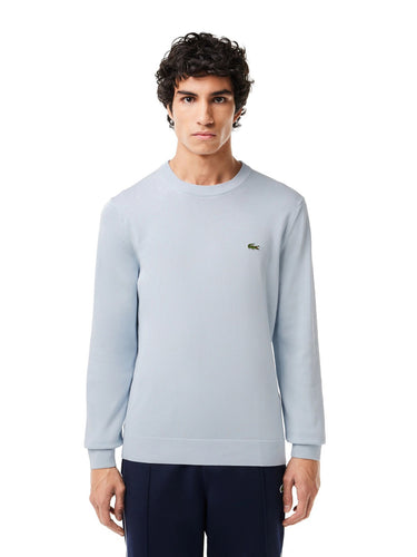 Maglioni Uomo Lacoste - Pullover Con Collo Rotondo In Cotone Biologico - Celeste