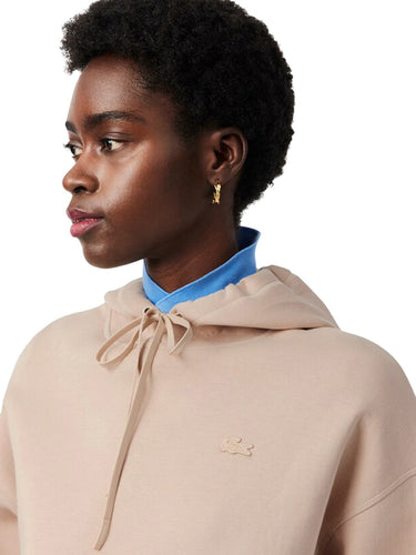 Felpe con cappuccio Donna Lacoste - Felpa Oversize Con Cappuccio Regolabile - Beige