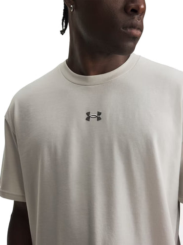 T-shirt Uomo Under Armour - T-Shirt Ua Heavyweight Metal Logo - Bianco