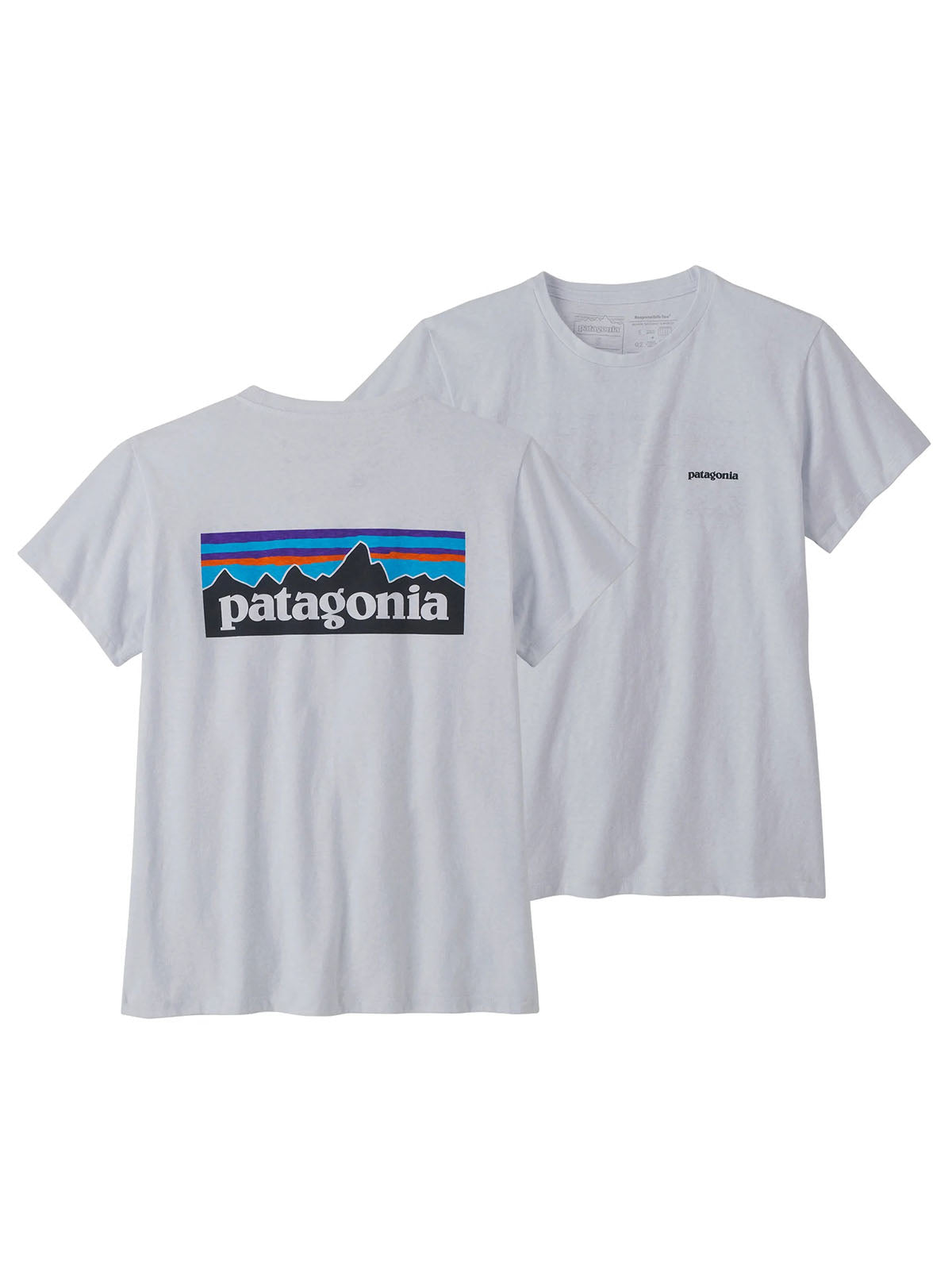 T-shirt Donna Patagonia - Women's P-6 Logo Responsibili-Tee® - Bianco