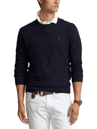 Maglioni Uomo Ralph Lauren - Maglia A Girocollo Effetto Texture - Blu