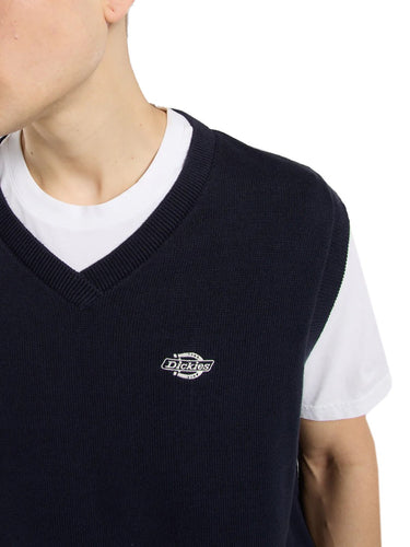 Gilet Uomo Dickies - Gilet In Maglia Summerdale - Blu