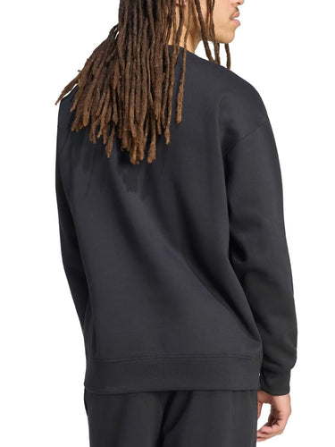 Felpe senza cappuccio Uomo Adidas - Felpa Girocollo Trefoil Essential Loose - Nero