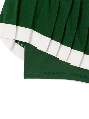 Gonne Donna Lacoste - Gonna Elasticizzata Ultra Dry Tennis Heritage - Verde