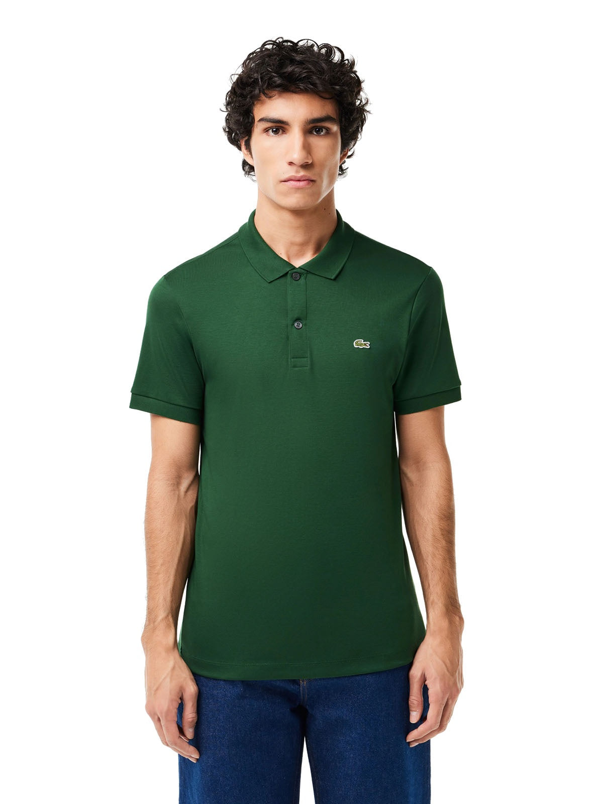 Polo Uomo Lacoste - Polo Regular Fit In Cotone Pima Lacoste - Verde