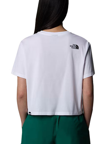 T-shirt Donna The North Face - W's Simple Dome Cropped Slim Tee - Bianco