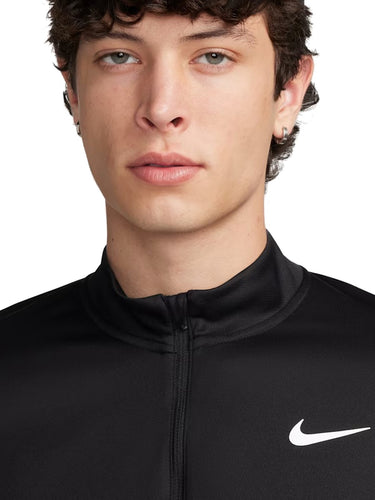Maglie a manica lunga Uomo Nike - Maglia Da Running Con Zip A Meta' Lunghezza - Nero