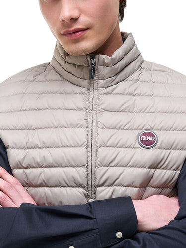 Gilet Uomo Colmar - Gilet In Piuma Leggera Natural Down - Beige