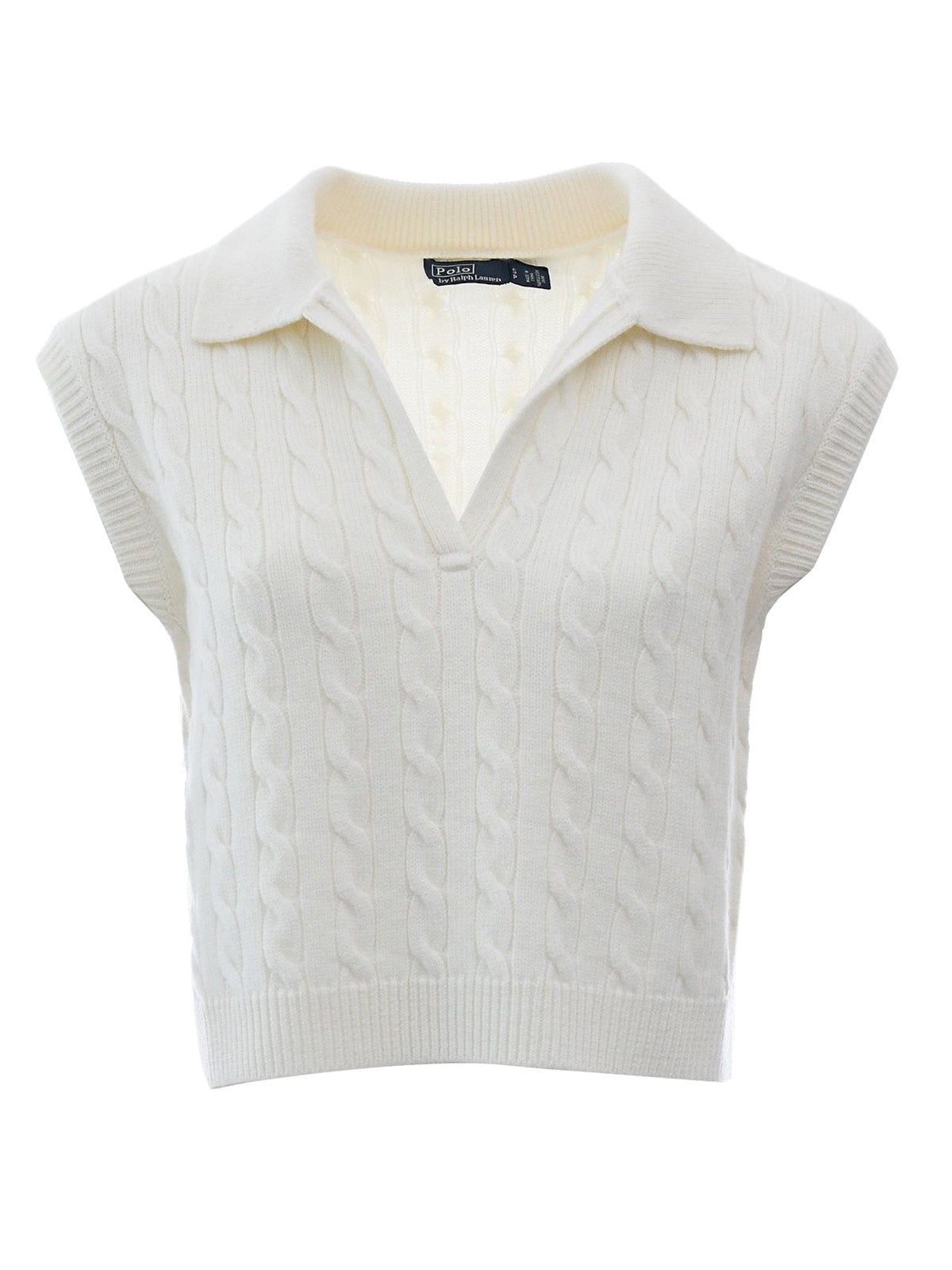 Maglioni Donna Ralph Lauren - Sleeveless Cable-Knit Pullover - Avorio