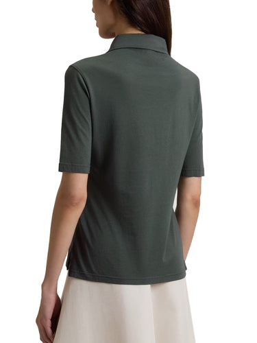 Polo Donna Woolrich - Luxe Jersey Polo - Verde