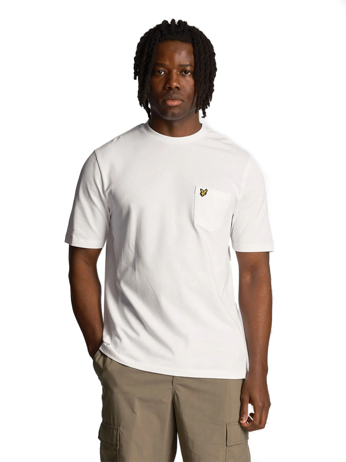 T-shirt Uomo Lyle & Scott - Plain Pique Pocket T-Shirt - Bianco