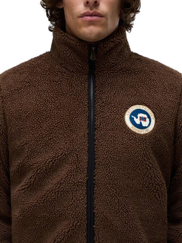 Giacche Uomo Napapijri - Giacca T-Archive Fleece Fz Demitasse - Marrone