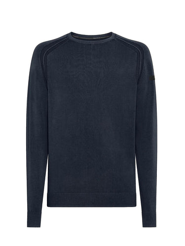 Maglioni Uomo RRD - Maglione Techno Wash Round 14 - Blu