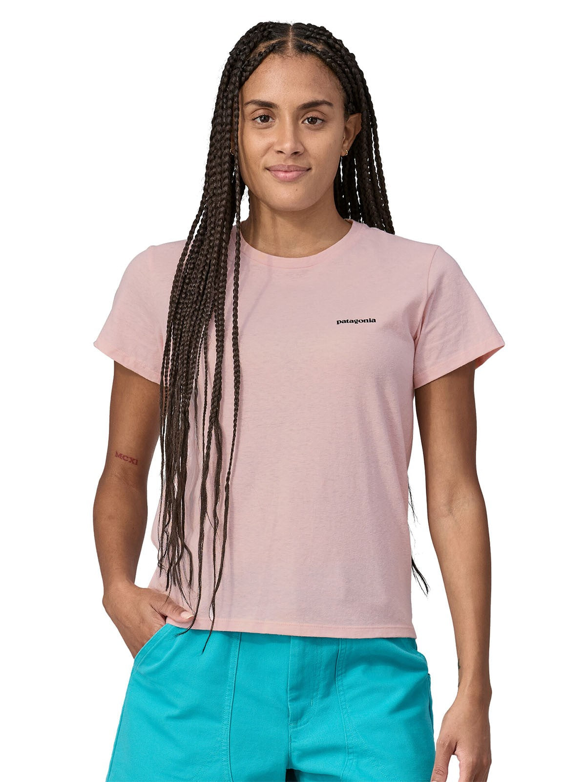 T-shirt Donna Patagonia - Women's P-6 Logo Responsibili-Tee® - Rosa