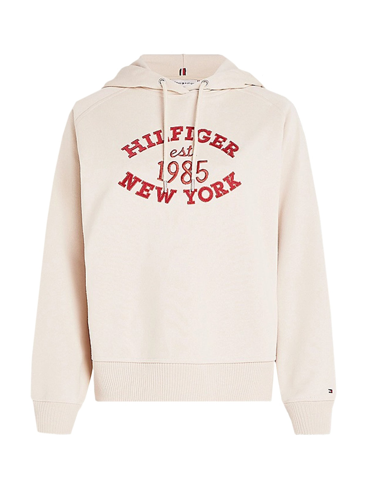 Felpe con cappuccio Donna Tommy Hilfiger - Felpa Varsity Con Cappuccio E Logo Ricamato - Beige