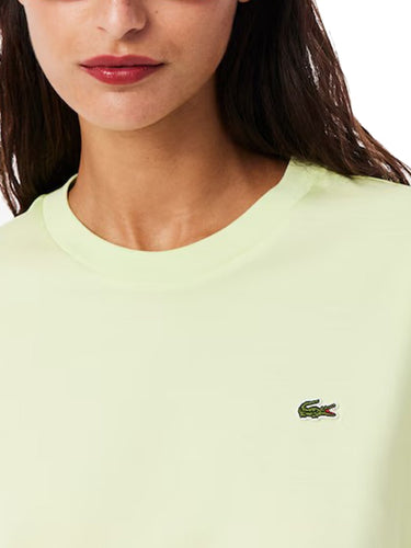 T-shirt Donna Lacoste - T-Shirt Relaxed Fit In Jersey Di Cotone Pima - Verde