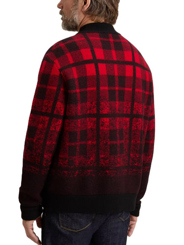 Giacche Uomo Woolrich - Bomber Boiled Wool Check - Rosso
