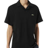 Polo Uomo Lacoste - Polo Classic Fit In Cotone-Lino - Nero