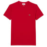 T-shirt Uomo Lacoste - T-Shirt A Girocollo In Jersey Di Cotone Pima - Rosso