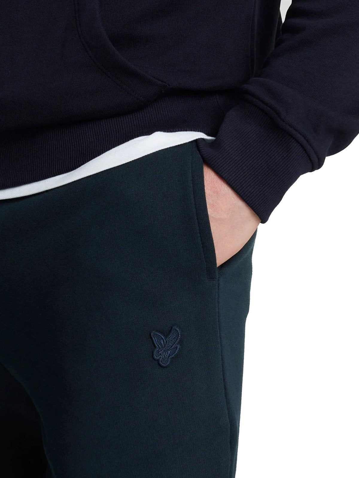 Pantaloni Uomo Lyle & Scott - Tonal Eagle Skinny Sweatpant - Blu