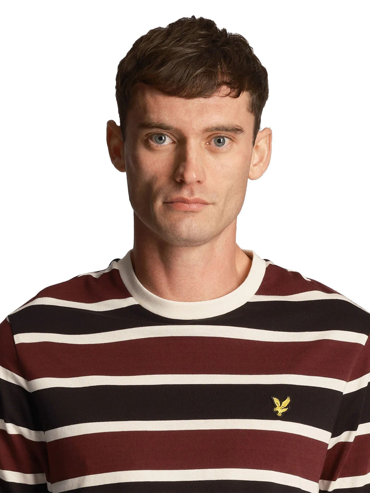 T-shirt Uomo Lyle & Scott - Stripe T-Shirt - Bordeaux