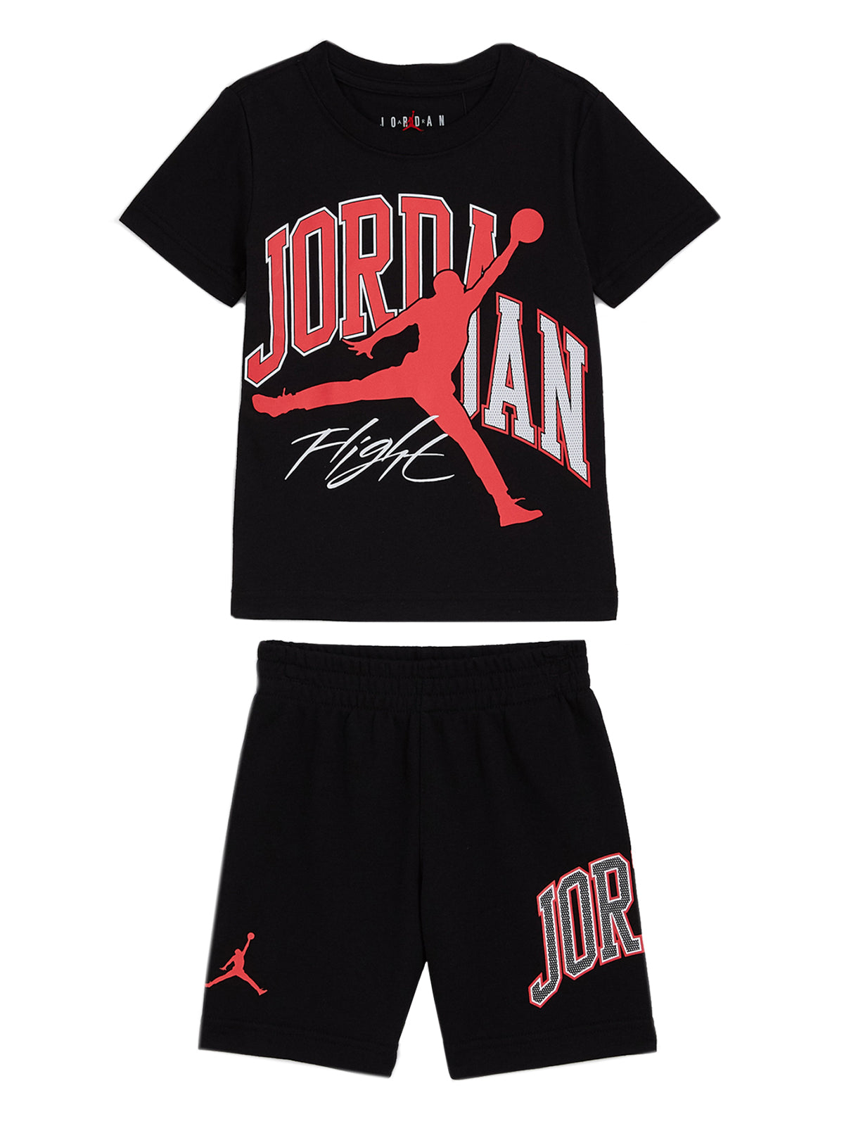 Jordan Boy Short Sleeve Tracksuits - Home And Away Short Set - Black