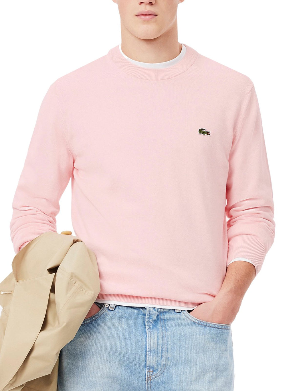 Maglioni Uomo Lacoste Pullover Con Collo Rotondo In Cotone