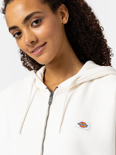 Felpe con cappuccio Donna Dickies - Felpa A Zip Oakport - Avorio