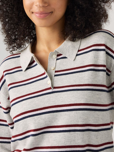Polo Donna Levi's - Polo Supersoft Jade Stripe Light - Grigio