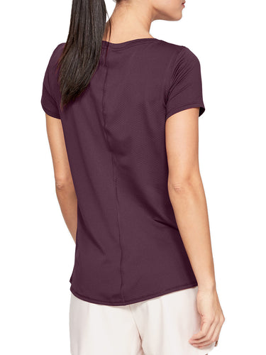 T-shirt Donna Under Armour - Maglia A Manica Corta Heatgear® Armour - Bordeaux