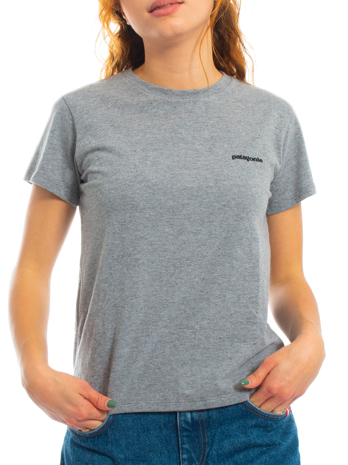 T-shirt Donna Patagonia - P-6 Logo Responsibili-Tee® - Grigio
