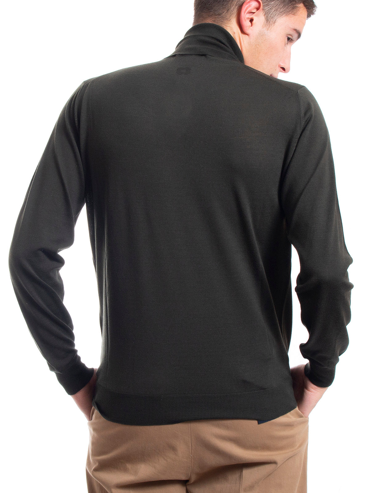Lardini Men's Sweaters - Turtleneck Knitted Sweater - Green