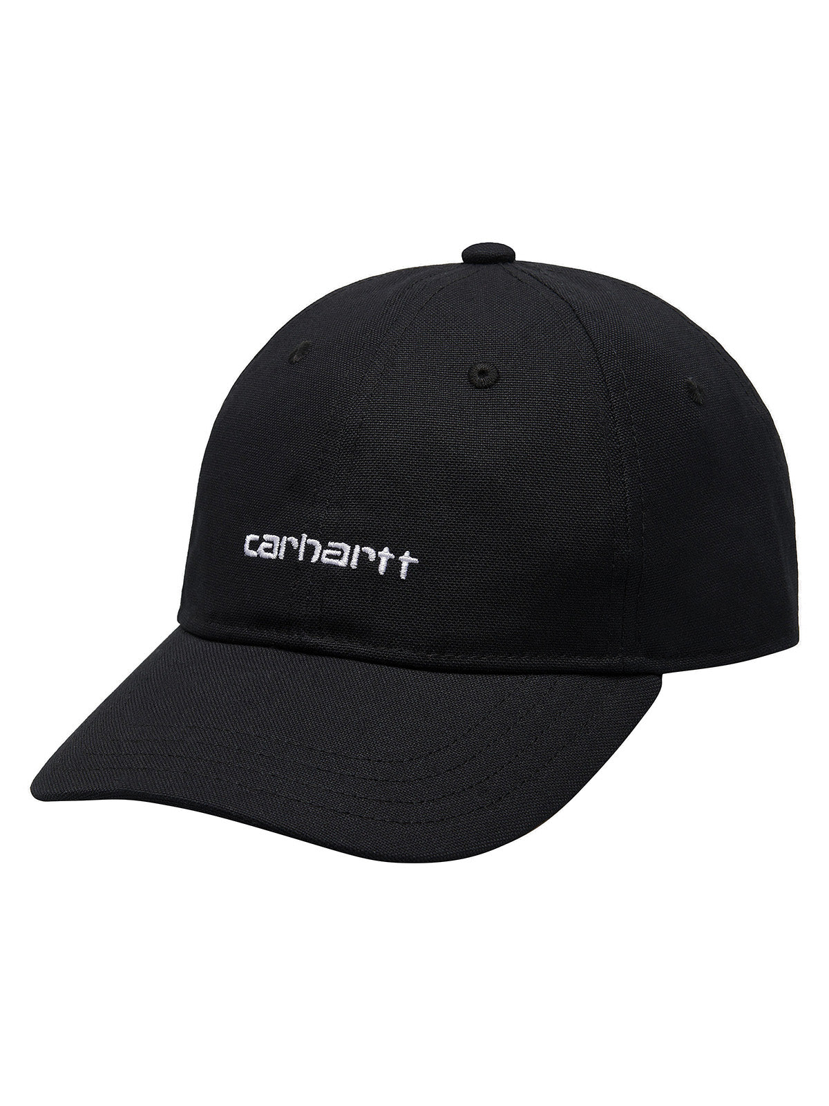 Unisex Carhartt Wip Baseball Caps - Canvas Script Cap - Black