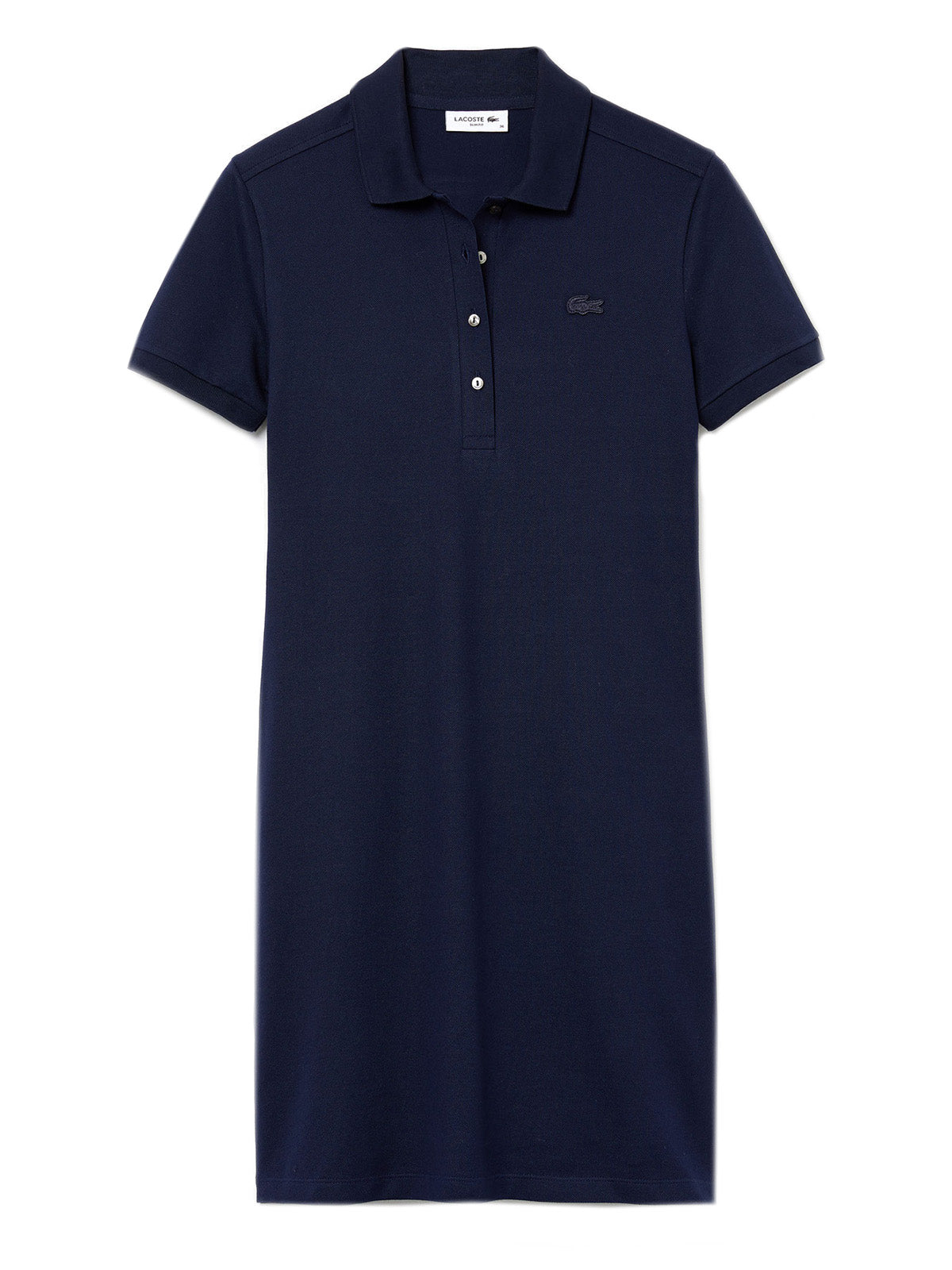 Lacoste Women's Casual Dresses - Slim Fit Piqué S/S Polo Dress - Blue