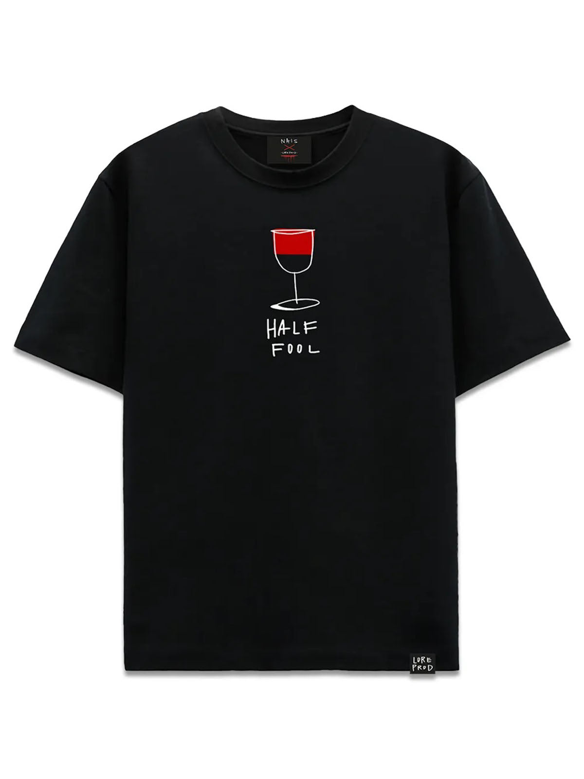 Nais Men's T-Shirt - Last Sip Lore Prod X Nais Tee - Black