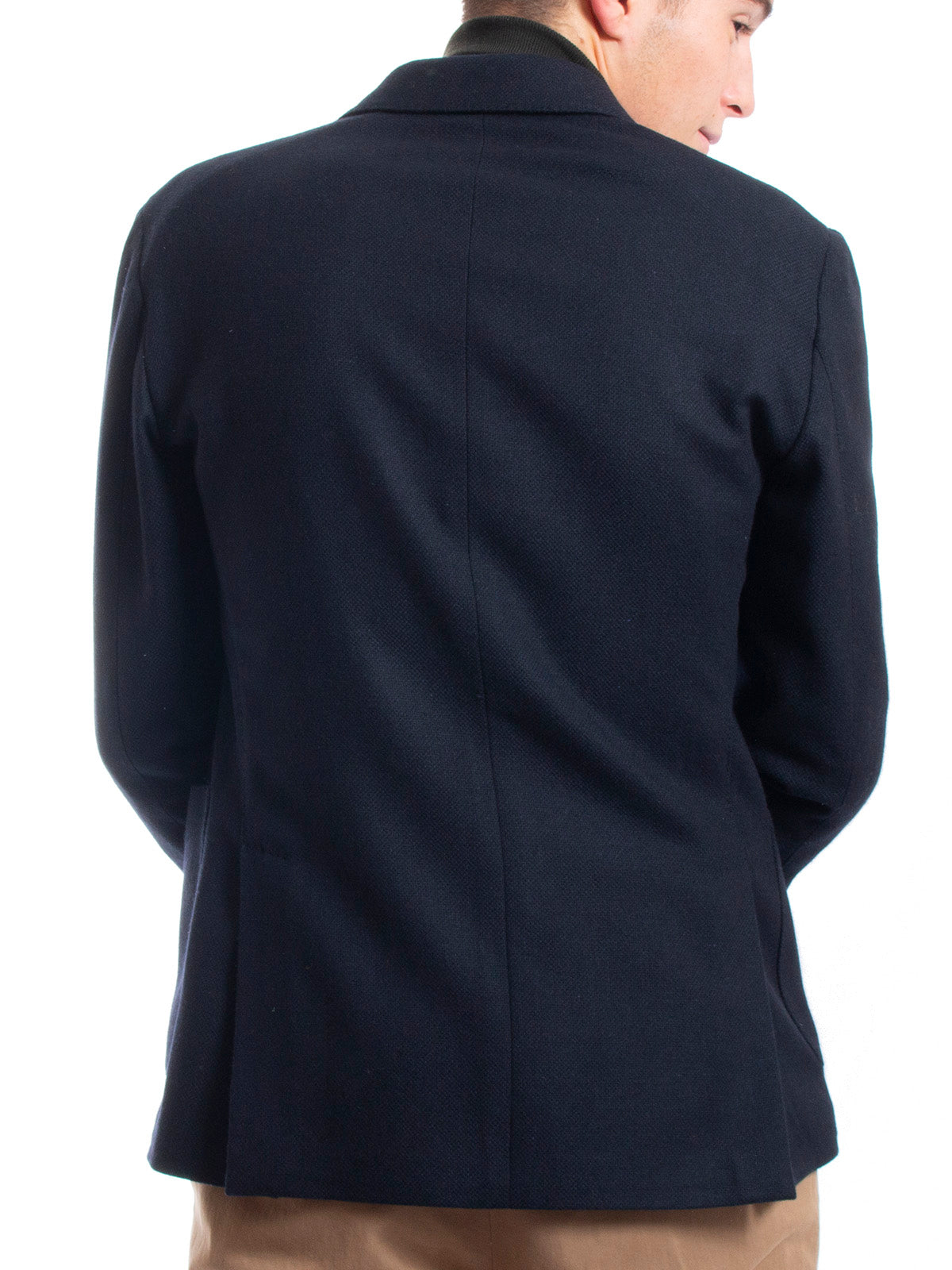 Lardini Men's Jackets - Easy Drop 7 Regular Wool Blend Jacket - Blue