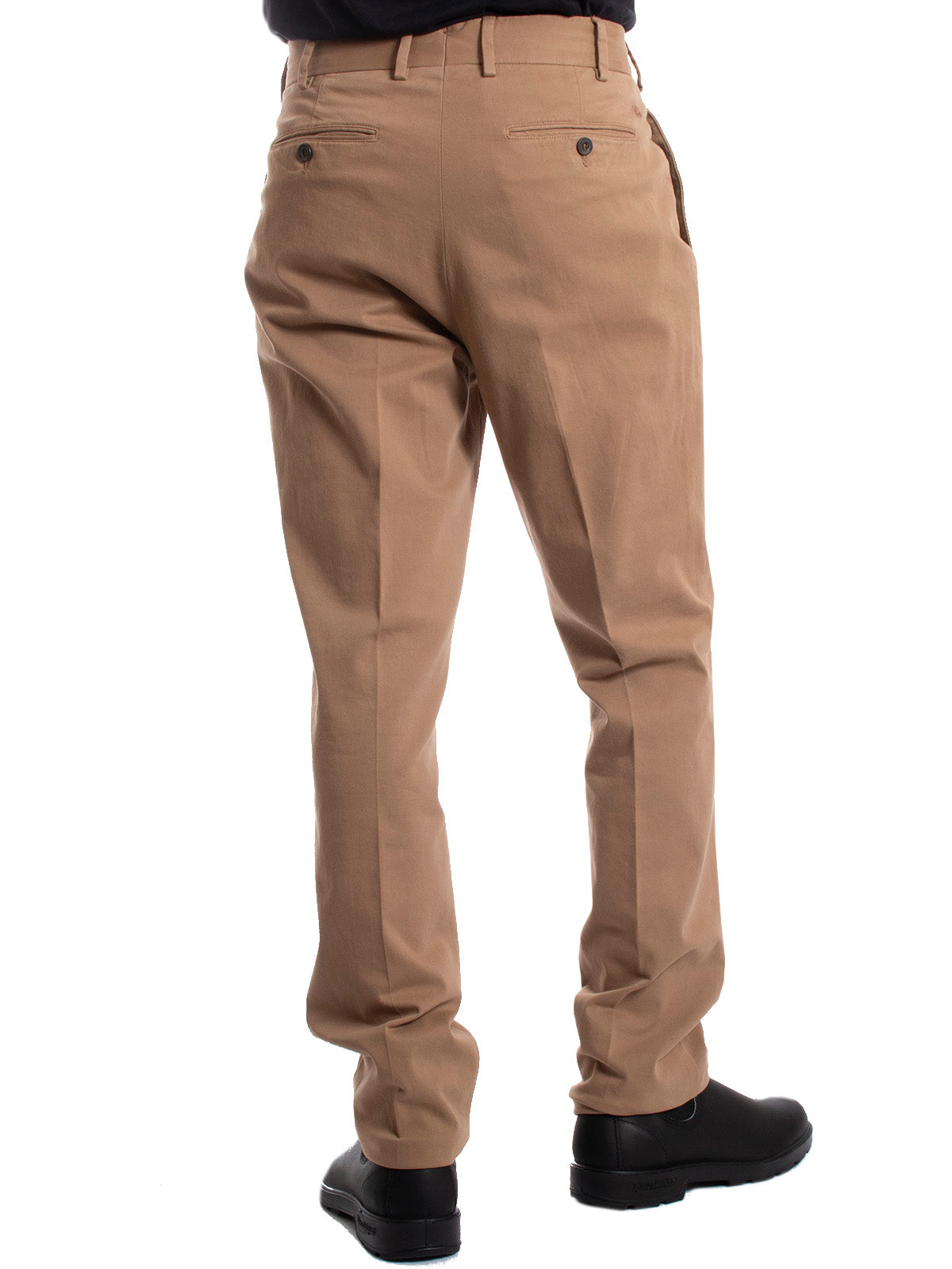 Pantaloni Uomo Lardini - Tebe Washed Drop Regular Stretch Cotton Trousers - Beige