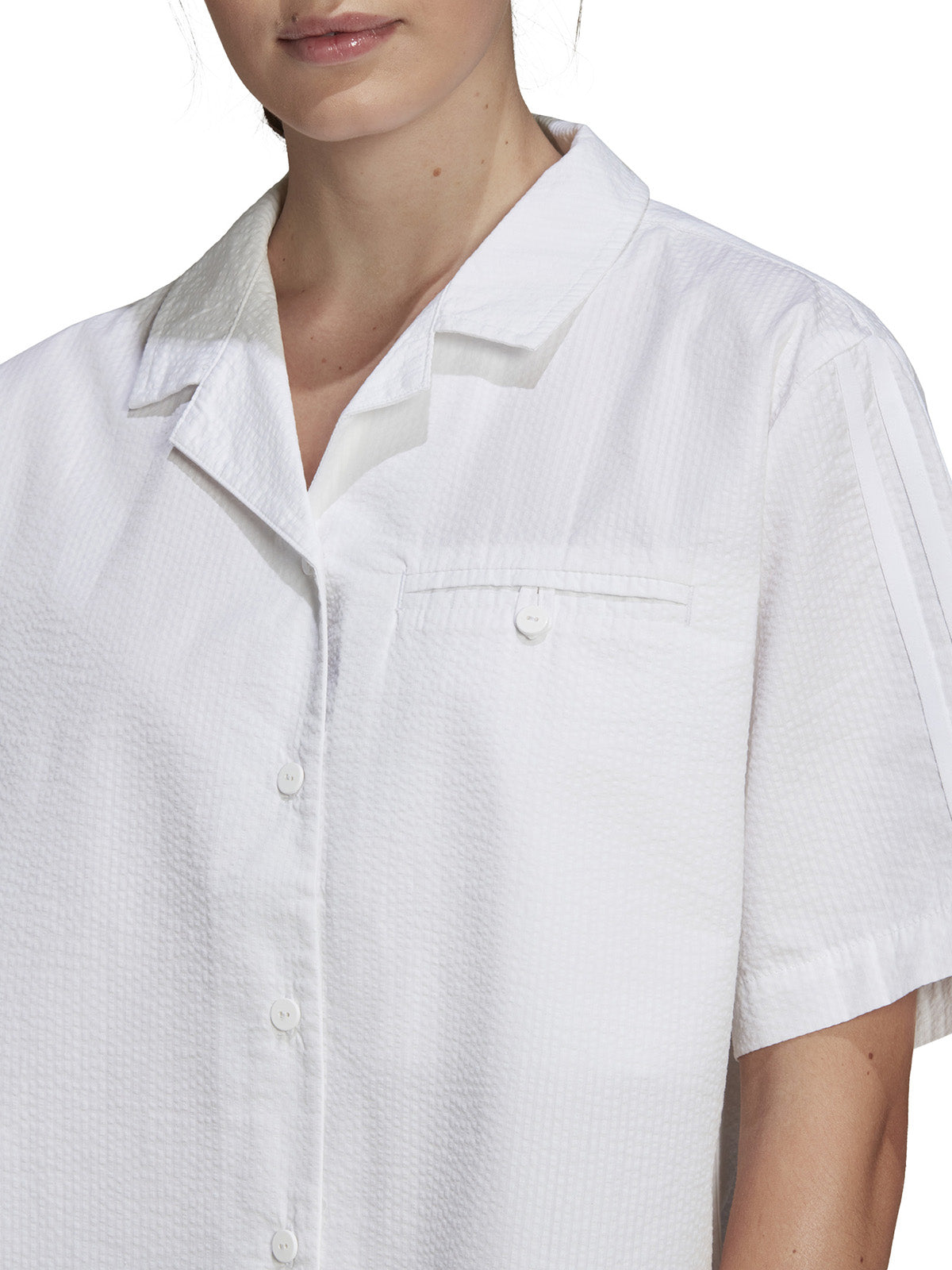 Bluse e camicie Donna Adidas - Adicolor Classics Poplin Shirt - Bianco